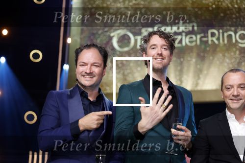 Amsterdam 6 oktober 2022
Uitreiking televizierring 2022 in carre
Niels v d Laan en Jeroen Woe met Miguel Wiels