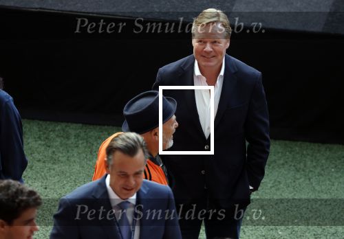 Amsterdam 21 september 2022
Koning Willem Alexander bezoekt sportdag van de Johan Cruyff foundation op de toekomst en in de Johan Cruyff Arena . Danny Cruyff Jordi Cruyff en zijn dochter Susila . Ronald Koeman