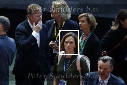 Amsterdam 21 september 2022
Koning Willem Alexander bezoekt sportdag van de Johan Cruyff foundation op de toekomst en in de Johan Cruyff Arena . Danny Cruyff Jordi Cruyff en zijn dochter Susila . Ronald Koeman