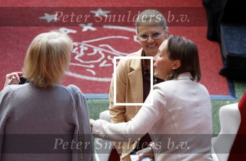 Amsterdam 21 september 2022
Koning Willem Alexander bezoekt sportdag van de Johan Cruyff foundation op de toekomst en in de Johan Cruyff Arena . Danny Cruyff Jordi Cruyff en zijn dochter Susila . Sarina Wiegman