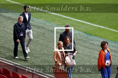 Amsterdam 21 september 2022
Koning Willem Alexander bezoekt sportdag van de Johan Cruyff foundation op de toekomst en in de Johan Cruyff Arena . Danny Cruyff Jordi Cruyff en zijn dochter Susila .
