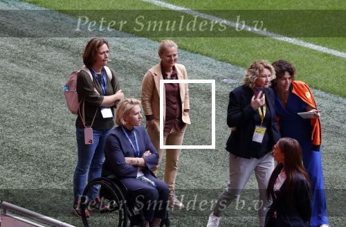 Amsterdam 21 september 2022
Koning Willem Alexander bezoekt sportdag van de Johan Cruyff foundation op de toekomst en in de Johan Cruyff Arena . Danny Cruyff Jordi Cruyff en zijn dochter Susila .