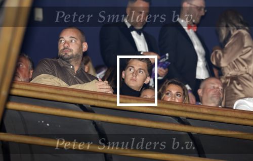 Amstelveen 26 september 2022
Premiere theatershow Tino Martin in de schouwburg van Amstelveen . Wesley Sneijder Mart Hoogkamer en Estelle Cruyff