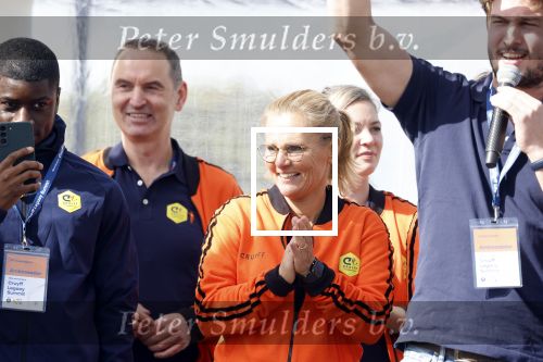 Amsterdam 21 september 2022
Koning Willem Alexander bezoekt sportdag van de Johan Cruyff foundation op de toekomst en in de Johan Cruyff Arena . Danny Cruyff Jordi Cruyff en zijn dochter Susila .sarina Wiegman