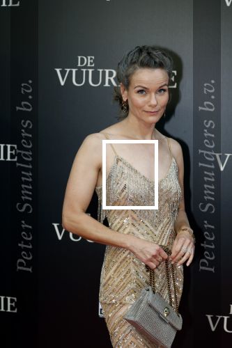 Amsterdam 11 september 2023
Premiere de Vuurlinie in Thuschinski Amsterdam . Angela Schijf draagt sieranden van Prinses Margarita