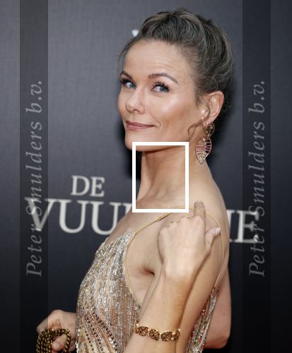 Amsterdam 11 september 2023
Premiere de Vuurlinie in Thuschinski Amsterdam . Angela Schijf draagt sieranden van Prinses Margarita