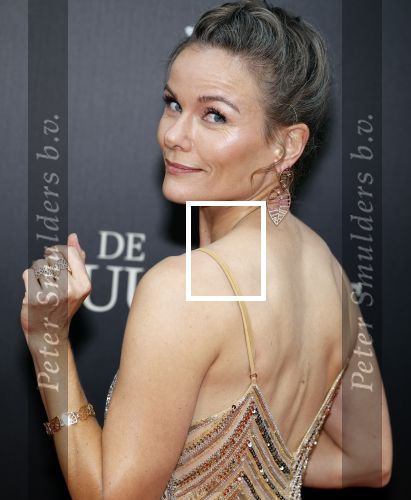 Amsterdam 11 september 2023
Premiere de Vuurlinie in Thuschinski Amsterdam . Angela Schijf draagt sieranden van Prinses Margarita
