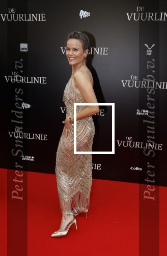 Amsterdam 11 september 2023
Premiere de Vuurlinie in Thuschinski Amsterdam . Angela Schijf draagt sieranden van Prinses Margarita