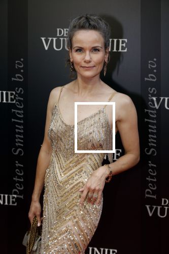 Amsterdam 11 september 2023
Premiere de Vuurlinie in Thuschinski Amsterdam . Angela Schijf draagt sieranden van Prinses Margarita