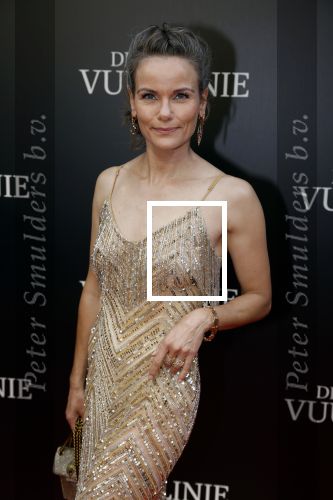 Amsterdam 11 september 2023
Premiere de Vuurlinie in Thuschinski Amsterdam . Angela Schijf draagt sieranden van Prinses Margarita