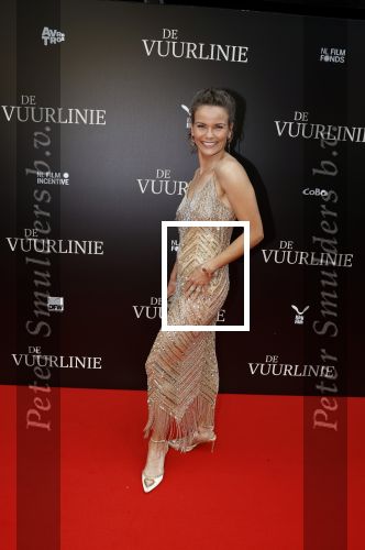 Amsterdam 11 september 2023
Premiere de Vuurlinie in Thuschinski Amsterdam . Angela Schijf draagt sieranden van Prinses Margarita
