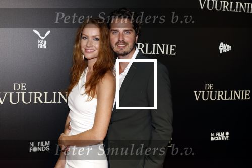 Amsterdam 11 september 2023
Premiere de Vuurlinie in Thuschinski Amsterdam .  Bertrie Wierenga en Dorian Bindels