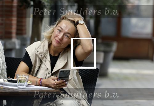 Amsterdam 18 september 2023
Carolien Spoor op terras bij v Dam .