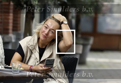 Amsterdam 18 september 2023
Carolien Spoor op terras bij v Dam .