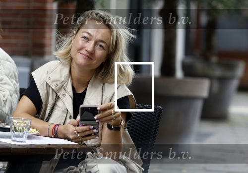 Amsterdam 18 september 2023
Carolien Spoor op terras bij v Dam .