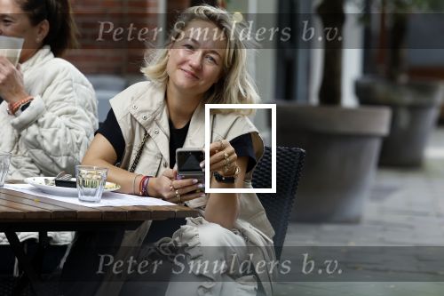 Amsterdam 18 september 2023
Carolien Spoor op terras bij v Dam .