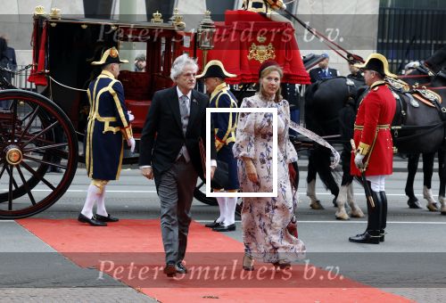 Den Haag 19 september 2023
Prinsjesdag 2023. Aanwezig namens de koninklijke familie , Koning Willem Alexander Koningin Maxima Prinses Amalia Prinses Alexia Prins Constantijn en Prinses laurentien. Drs. Bibi gravin van Zuylen van Nijevelt-den Beer Poortugael en Chris Breedveld