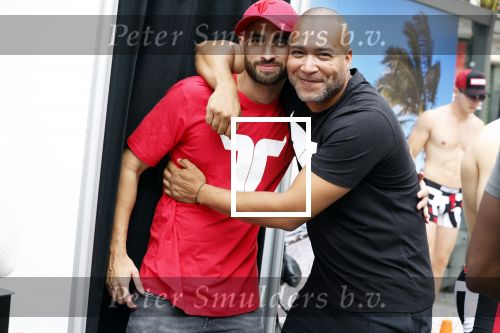 Amsterdam 2 september 2023
Everon Jackson Hooi heeft fotoshoot met zijn ondergoed merk Iamtoro op Leidseplein in het centrum van Amsterdam. Everon met zijn partner Jozua