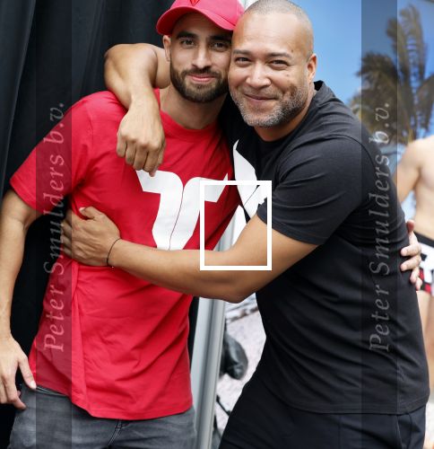 Amsterdam 2 september 2023
Everon Jackson Hooi heeft fotoshoot met zijn ondergoed merk Iamtoro op Leidseplein in het centrum van Amsterdam. Everon met zijn partner Jozua