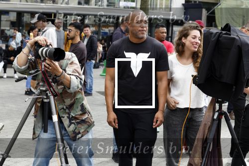 Amsterdam 2 september 2023
Everon Jackson Hooi heeft fotoshoot met zijn ondergoed merk Iamtoro op Leidseplein in het centrum van Amsterdam.