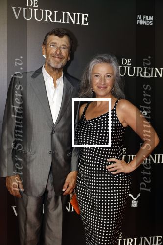 Amsterdam 11 september 2023
Premiere de Vuurlinie in Thuschinski Amsterdam .  Ferry Mingelen en Marike Mingelen