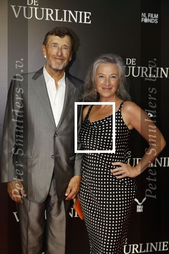 Amsterdam 11 september 2023
Premiere de Vuurlinie in Thuschinski Amsterdam .  Ferry Mingelen en Marike Mingelen