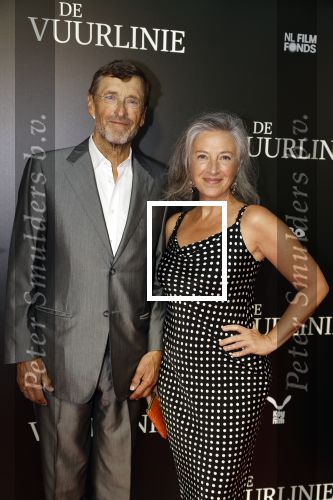 Amsterdam 11 september 2023
Premiere de Vuurlinie in Thuschinski Amsterdam .  Ferry Mingelen en Marike Mingelen