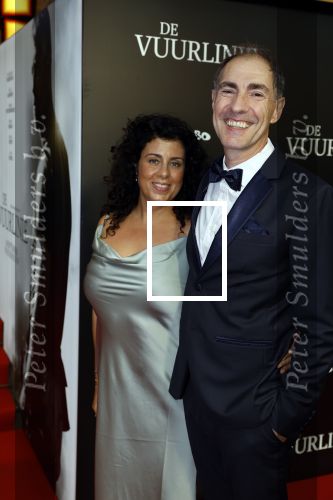 Amsterdam 11 september 2023
Premiere de Vuurlinie in Thuschinski Amsterdam .  Johan Neijenhuis met vrouw