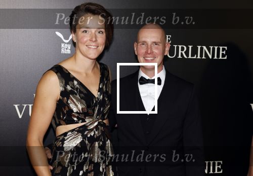 Amsterdam 11 september 2023
Premiere de Vuurlinie in Thuschinski Amsterdam .  Jorien ter Mors en partner