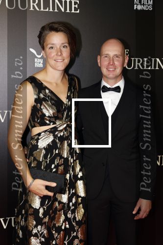 Amsterdam 11 september 2023
Premiere de Vuurlinie in Thuschinski Amsterdam .  Jorien ter Mors en partner