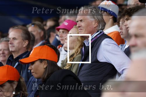 Zandvoort 27 augustus 2023
Grandprix F1 van Zandvoort gewonnen door Max Verstappen.
Jort Kelder met vriendin Noor Wagtendonk op de tribune