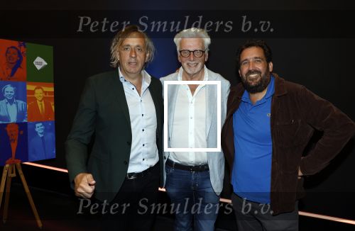 Hilversum 29 augustus 2023
Presentatie nieuwe tv seizoen NPO bij studio 21 op het mediapark.
Marcel v Roosmalen Gijs Groenteman en Jan Slagter