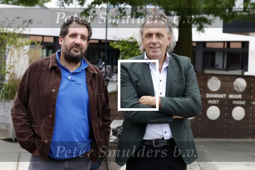 Hilversum 29 augustus 2023
Presentatie nieuwe tv seizoen NPO bij studio 21 op het mediapark.Marcel v Roosmalen en Gijs Groenteman