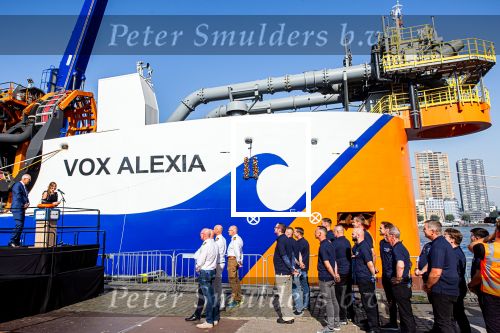 Rotterdam 9 september 2023
Prinses Alexia doopt het schip VOX Alexia in Rotterdam.