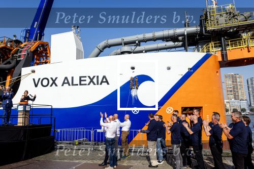 Rotterdam 9 september 2023
Prinses Alexia doopt het schip VOX Alexia in Rotterdam.