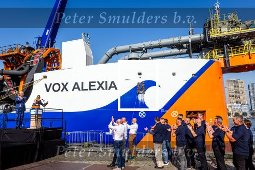 Rotterdam 9 september 2023
Prinses Alexia doopt het schip VOX Alexia in Rotterdam.