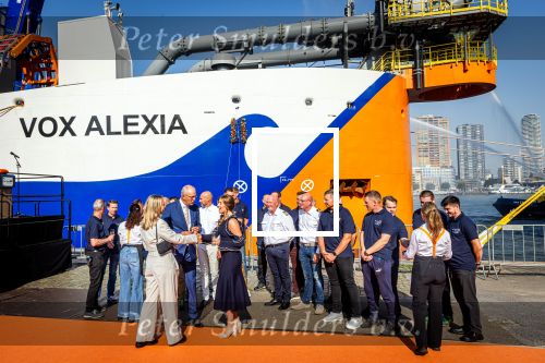Rotterdam 9 september 2023
Prinses Alexia doopt het schip VOX Alexia in Rotterdam.