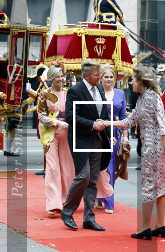 Den Haag 19 september 2023
Prinsjesdag 2023. Aanwezig namens de koninklijke familie , Koning Willem Alexander Koningin Maxima Prinses Amalia Prinses Alexia Prins Constantijn en Prinses laurentien.