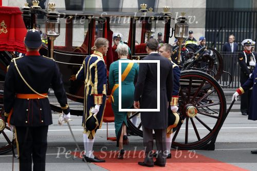 Den Haag 19 september 2023
Prinsjesdag 2023. Aanwezig namens de koninklijke familie , Koning Willem Alexander Koningin Maxima Prinses Amalia Prinses Alexia Prins Constantijn en Prinses laurentien.