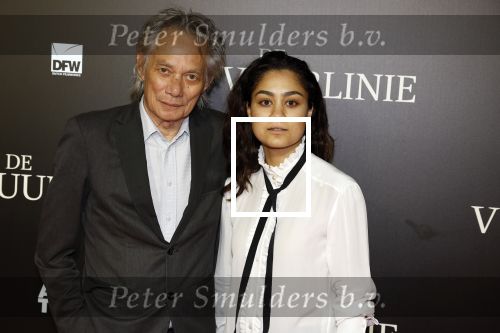 Amsterdam 11 september 2023
Premiere de Vuurlinie in Thuschinski Amsterdam .  Soumaya Ahouaoui met haar vader