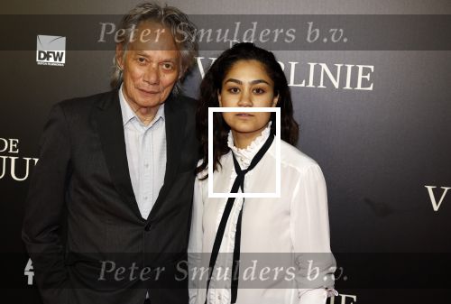 Amsterdam 11 september 2023
Premiere de Vuurlinie in Thuschinski Amsterdam .  Soumaya Ahouaoui met haar vader