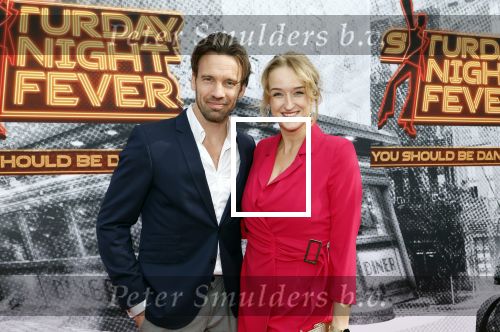 Den Bosch 29 september 2024
Premiere Saturday night fever in de Parade in Den Bosch . Lysanne van der Sijs (r)  met Mathijs Pater