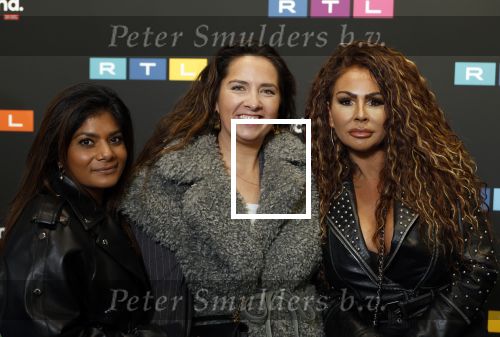 Schiphol 31 september 2024
Winterpresentatie RTL / Videoland in een tent achter Hotel v d Valk bij Schiphol . Michella Kox  Kimberly Bos en Leslie Keijzer