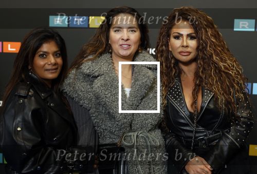 Schiphol 31 september 2024
Winterpresentatie RTL / Videoland in een tent achter Hotel v d Valk bij Schiphol . Michella Kox  Kimberly Bos en Leslie Keijzer