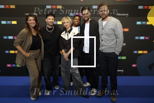 Schiphol 31 september 2024
Winterpresentatie RTL / Videoland in een tent achter Hotel v d Valk bij Schiphol .Nick Schilder  Jacqueline Govaert Jim Bakkum Marieke Elsinga en Kraantje Pappie  en Typhoon