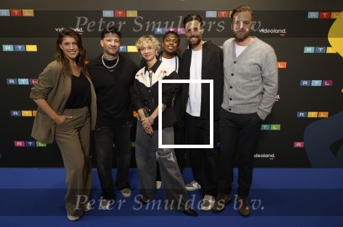 Schiphol 31 september 2024
Winterpresentatie RTL / Videoland in een tent achter Hotel v d Valk bij Schiphol .Nick Schilder  Jacqueline Govaert Jim Bakkum Marieke Elsinga en Kraantje Pappie  en Typhoon