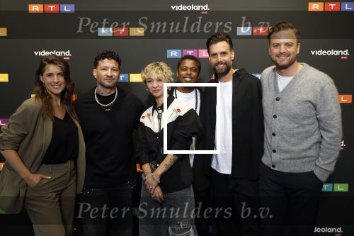 Schiphol 31 september 2024
Winterpresentatie RTL / Videoland in een tent achter Hotel v d Valk bij Schiphol .Nick Schilder  Jacqueline Govaert Jim Bakkum Marieke Elsinga en Kraantje Pappie  en Typhoon