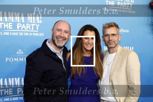 Rotterdam 27 september 2024
Premiere Mamma mia the party in  Schiecentrale.  Quinty Trustfull met Ramon Mesman en Patrick Martens