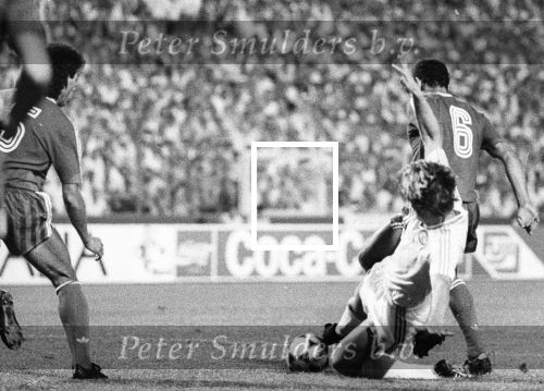 Stuttgart, 25 Mei 1988 PSV-Benfica, eindstand 0-0 Finale EC I ( voorloper van de Champions League ) en winnaar door strafschoppen na verlenging.
Soren Lerby
Foto Peter Smulders BV