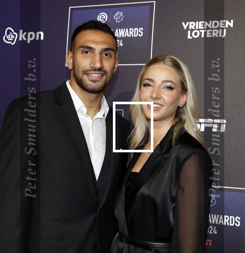 Utrecht 2 september 2024
Voetballer van het jaar verkiezing  van ESPN in de Fabrique in Utrecht. Vangelis Pavlidis met vriendin